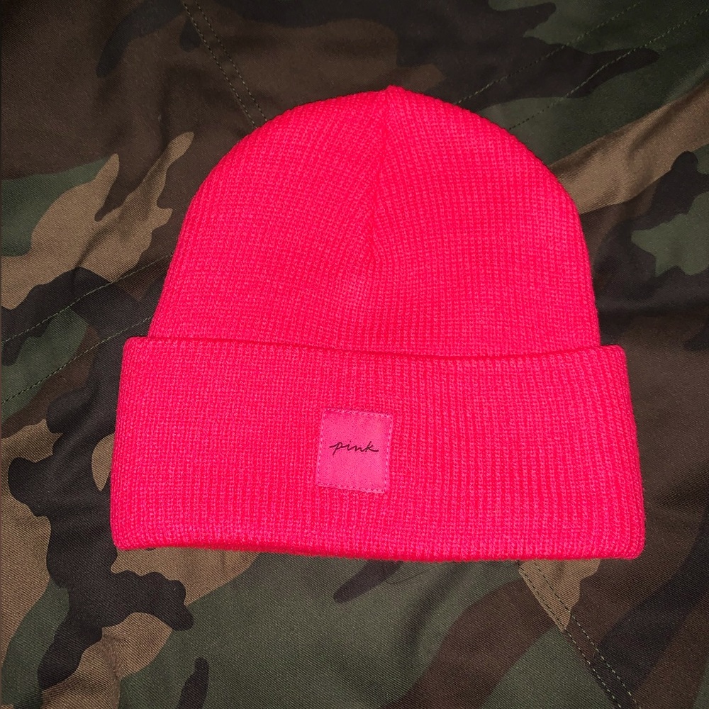 PINK pink beanie
